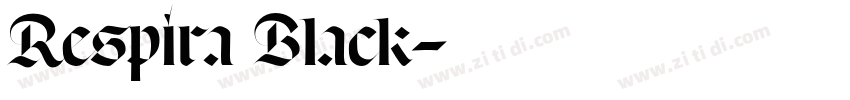 Respira Black字体转换 Respira Black字体转换